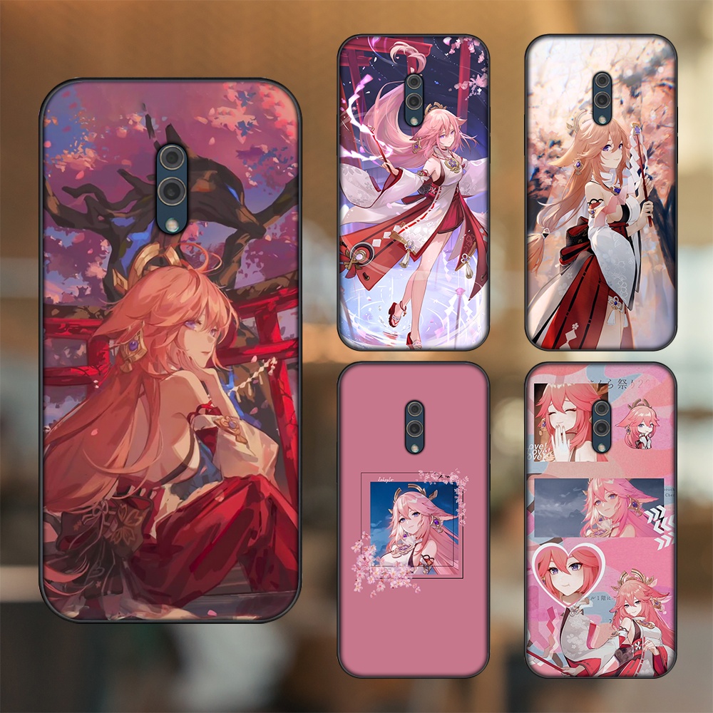 Ốp lưng Oppo K3 viền đen in hình Yae Miko Genshin Impact