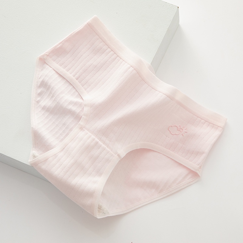 Bộ 1/5 Quần Lót Cotton Lưng Vừa Thoáng Khí Cho Nữ