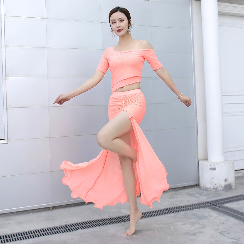 Bộ Đồ Biểu Diễn Múa Bụng Hở Vai Thiết Kế Mới Cho Nữ