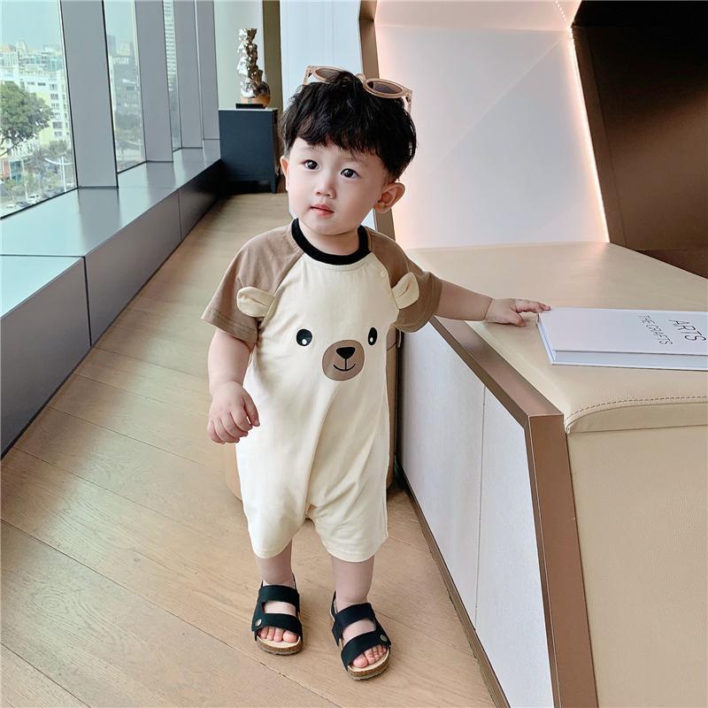 Bộ Áo Liền Quần Hình Khủng Long Hoạt Hình Dễ Thương Cho Bé