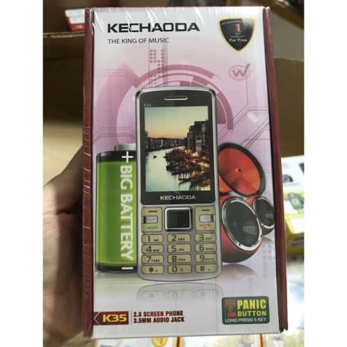 [CHÍNH HÃNG] Điện thoại Kechaoda K35 pin trâu loa to nghe nhạc hay, nghe Fm không cần tai nghe