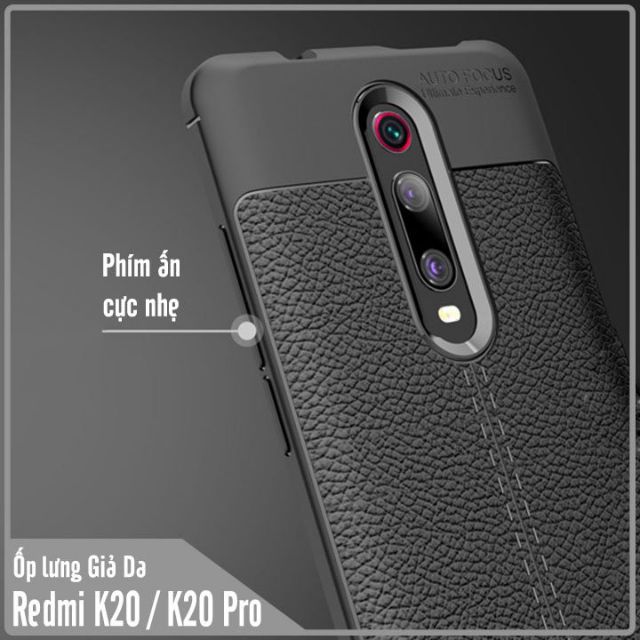 Ốp lưng dẻo vân da cho Xiaomi Redmi K20/ K20 Pro Chống sốc siêu tốt