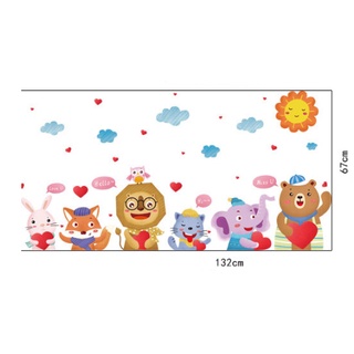 Decal dán tường Các con thú ngộ nghĩnh02