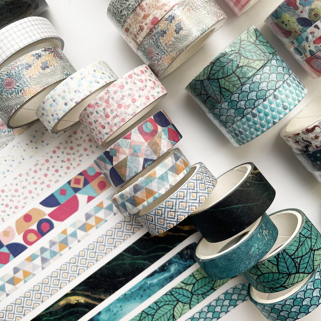 Set 3 cuộn băng keo washi dễ thương dùng trang trí DIY