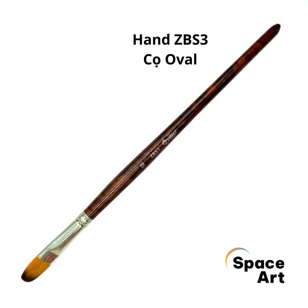 Cọ Vẽ Đầu Dẹp Oval Hand ZBS3 Vẽ màu nước, Acrylic