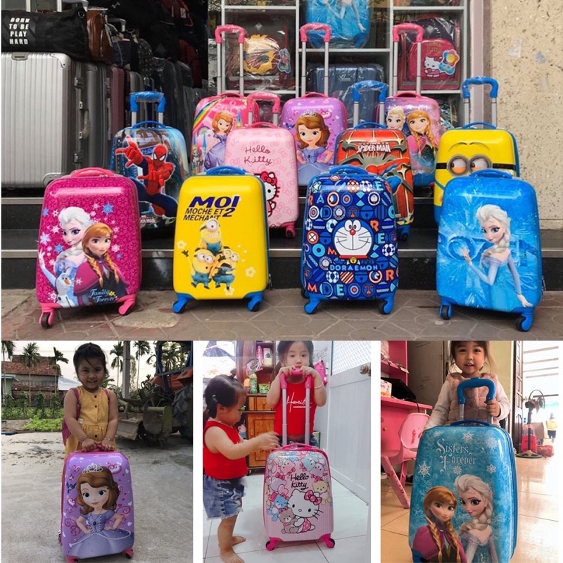 Vali kéo cho bé hình Rô Bốt ng máy size 18 inch, vali cho bé trai, vali trẻ em, vali hoạt hình
