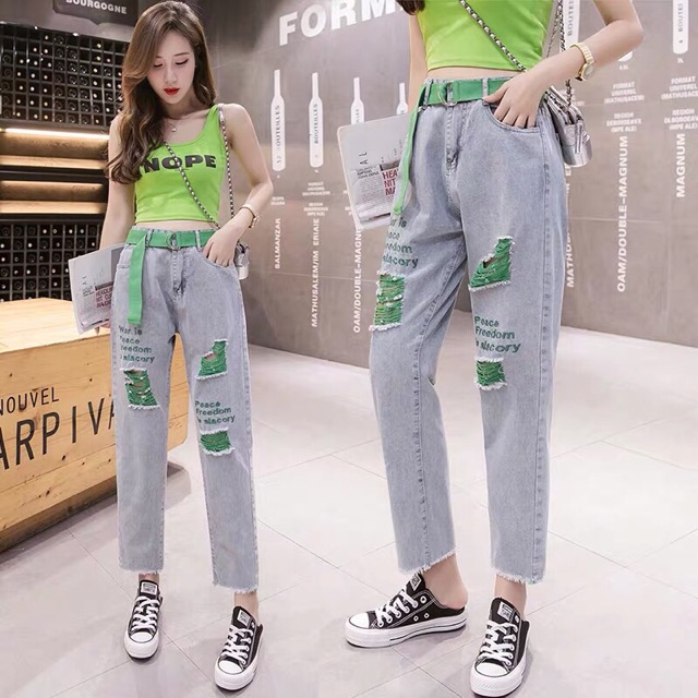 ⚡️Quần Jeans Phối Màu- 3060 ( Không Kèm Thắt Lưng)