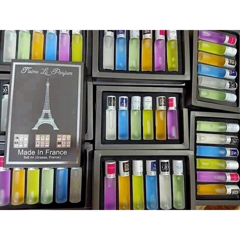 Set Nước Hoa Tháp 6 Chai dạng đầu lăn | Thế Giới Skin Care