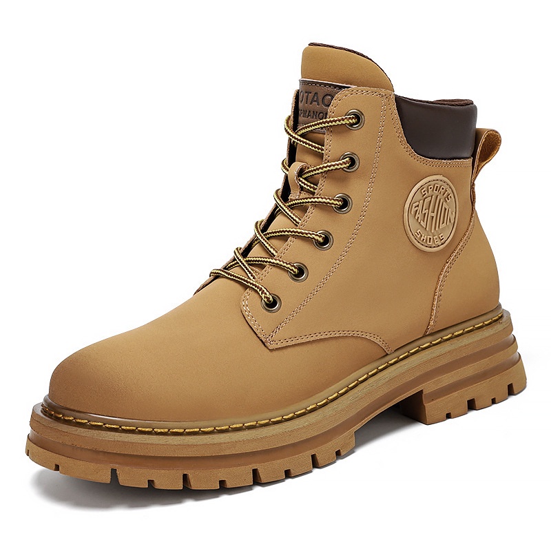Giày cao cổ nam da bò cao cấp phong cách cá tính thể thao sport fashion thời trang ulzzang Hàn Quốc TH-95