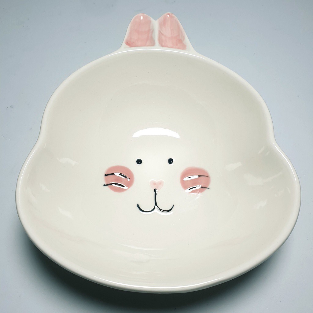 Bát Ăn Dặm Cho Bé Hình Thỏ Trắng Dễ Thương, Chén Ăn Dặm Kiểu Nhật Cao Cấp