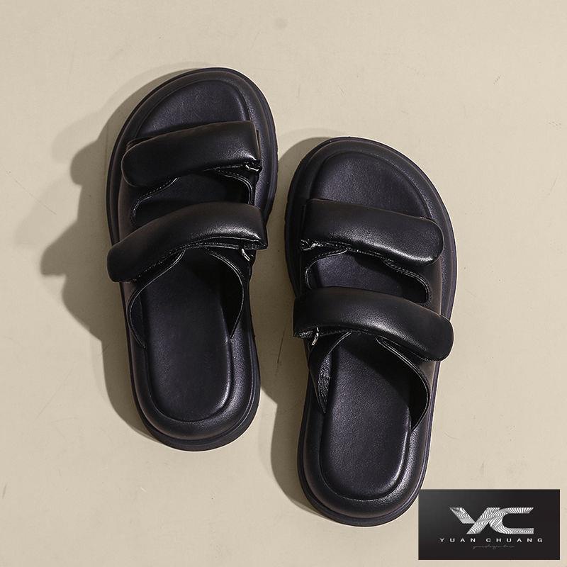 Hàng Có Sẵn ~ Dép Sandal Muffin Đế Dày Tăng Chiều Cao Phong Cách Mới Mùa Hè 2023 Dành Cho Bạn Nữ @ - -