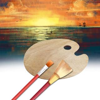 Bảng Màu Vẽ Tranh Sơn Dầu Bằng Gỗ Tiện Dụng Dành Cho Người Lớn