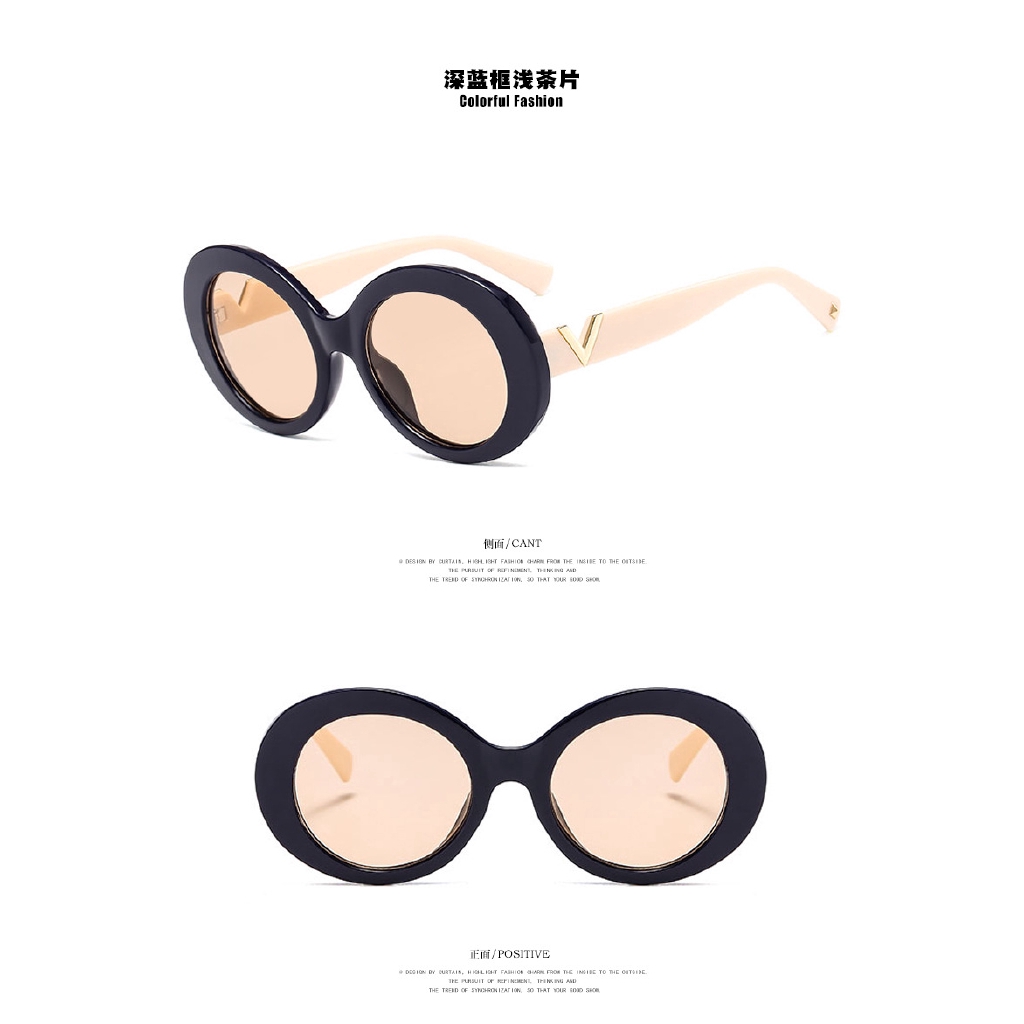 Kính Mát Hình Oval Chống Tia Uv Thời Trang Cho Nữ