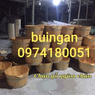 Chậu gỗ ngâm chân có lắp