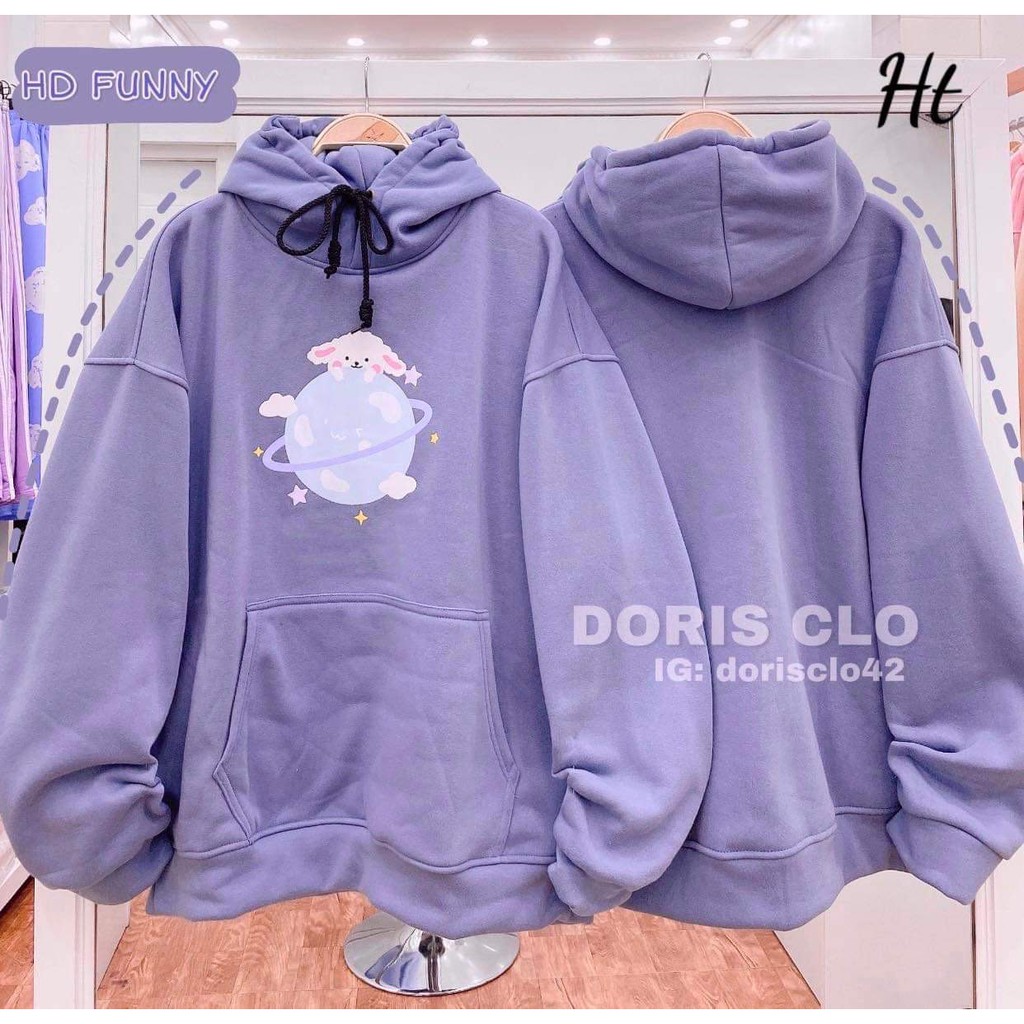 Áo hoodie 5d cừu trái đất HTH1120