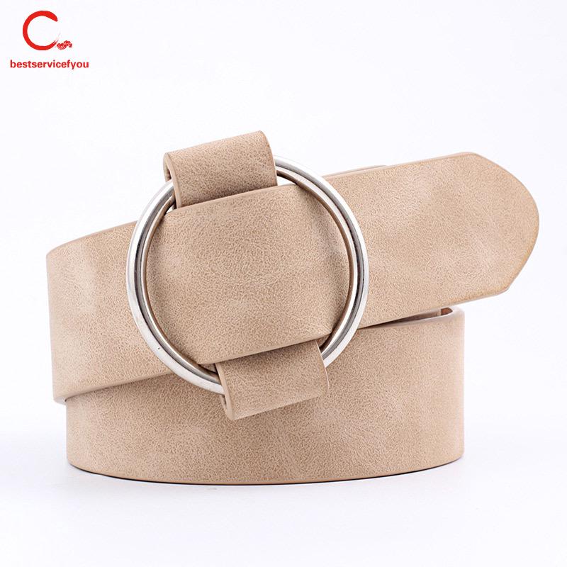 Thắt lưng da phối khoen tròn thời trang