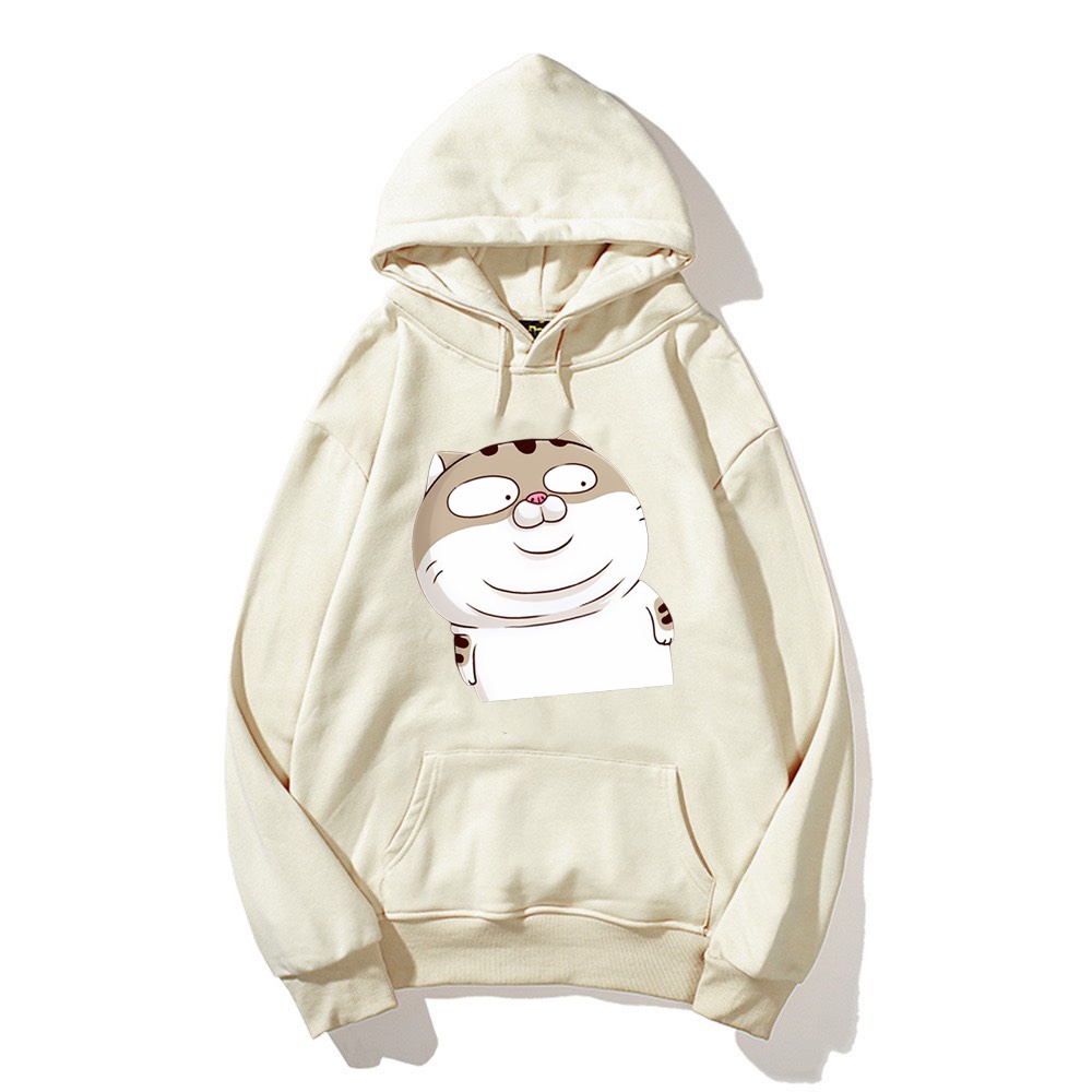 Áo Hoodie Mèo Bự , Áo Hoodie unisex nam nữ form rộng oversize Nỉ bông - HD19