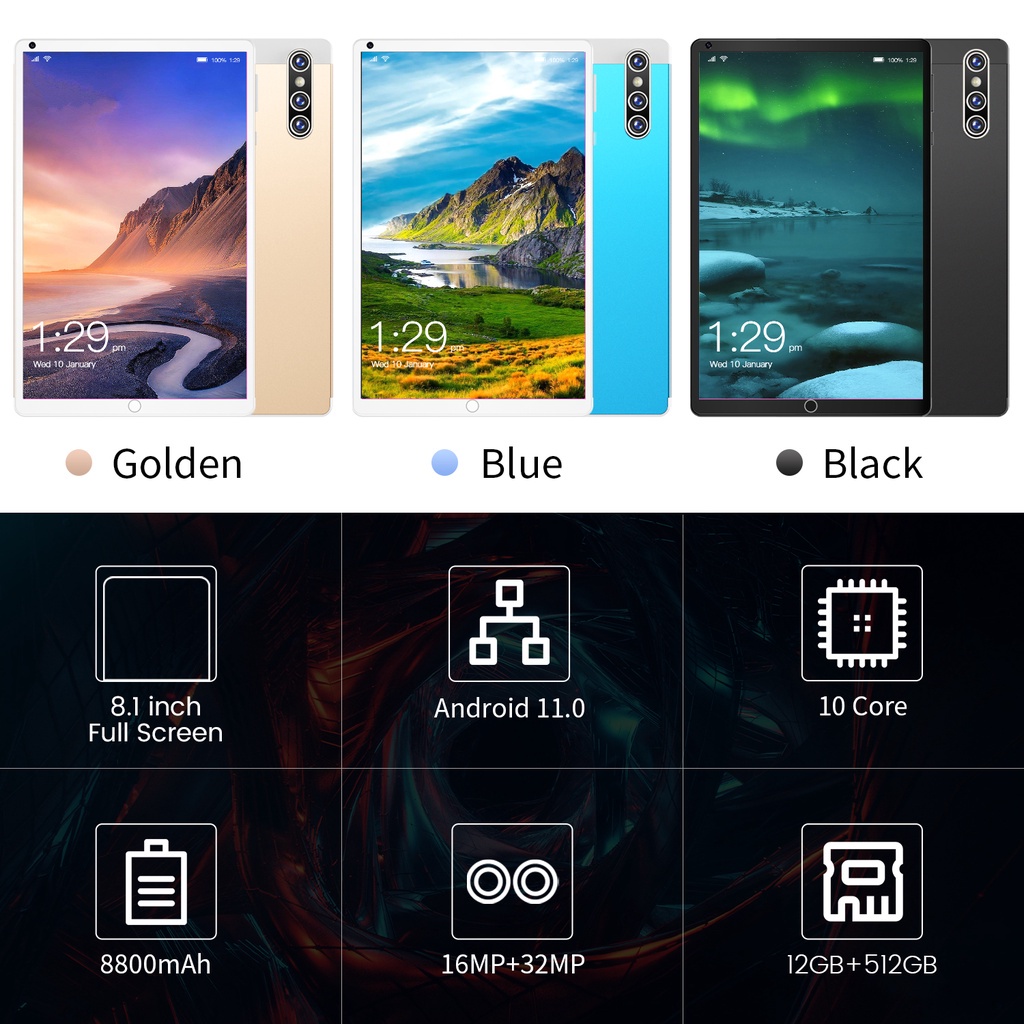 Máy tính bảng s16 Tab 10inch 12GB+ 512GB HD nguyên bản toàn màn hình Máy tính bảng Android học COD | BigBuy360 - bigbuy360.vn