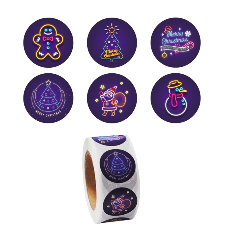 Set 500 Thẻ Giấy In Họa Tiết Giáng Sinh Trang Trí Túi Xách