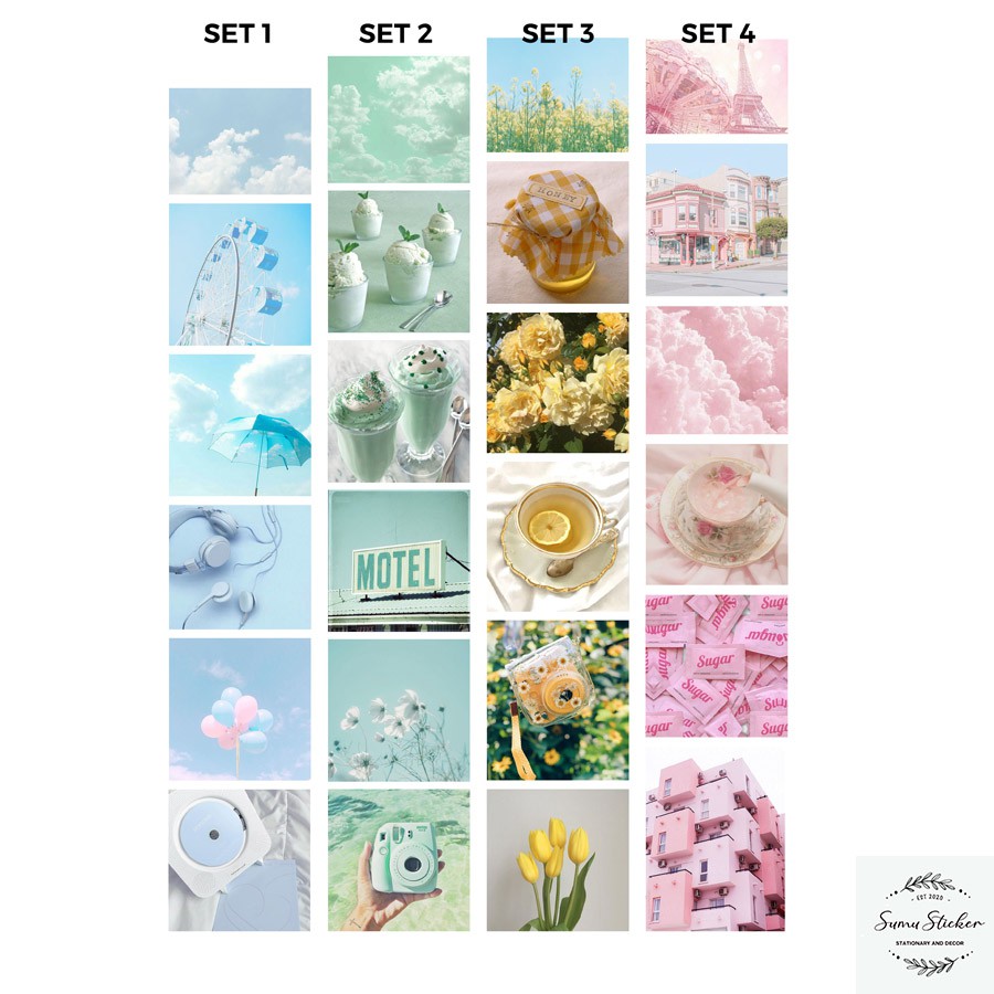 Set Sticker Dây Washi Dán Sổ - Bullet Journal Sticker - Trang Trí Sổ - In Sắc Nét - Có Sẵn Keo Dán - Bền Màu