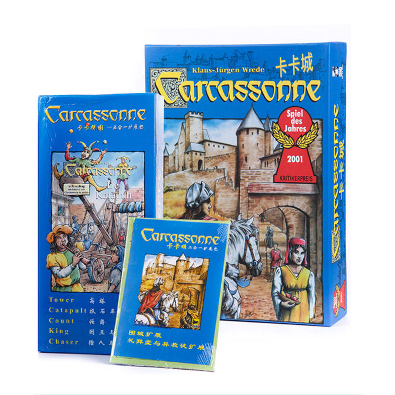 Trò Chơi board game carcassonne carcassonne carcassonne Phiên Bản Trung Quốc Với Sông Mở Rộng Siêu Dày