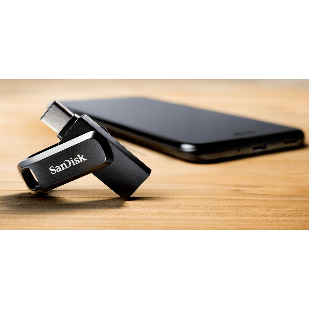 USB OTG Sandisk Ultra Dual Drive Go USB Type-C 3.1 128GB 150MB/s (Đen) - Hàng chính hãng