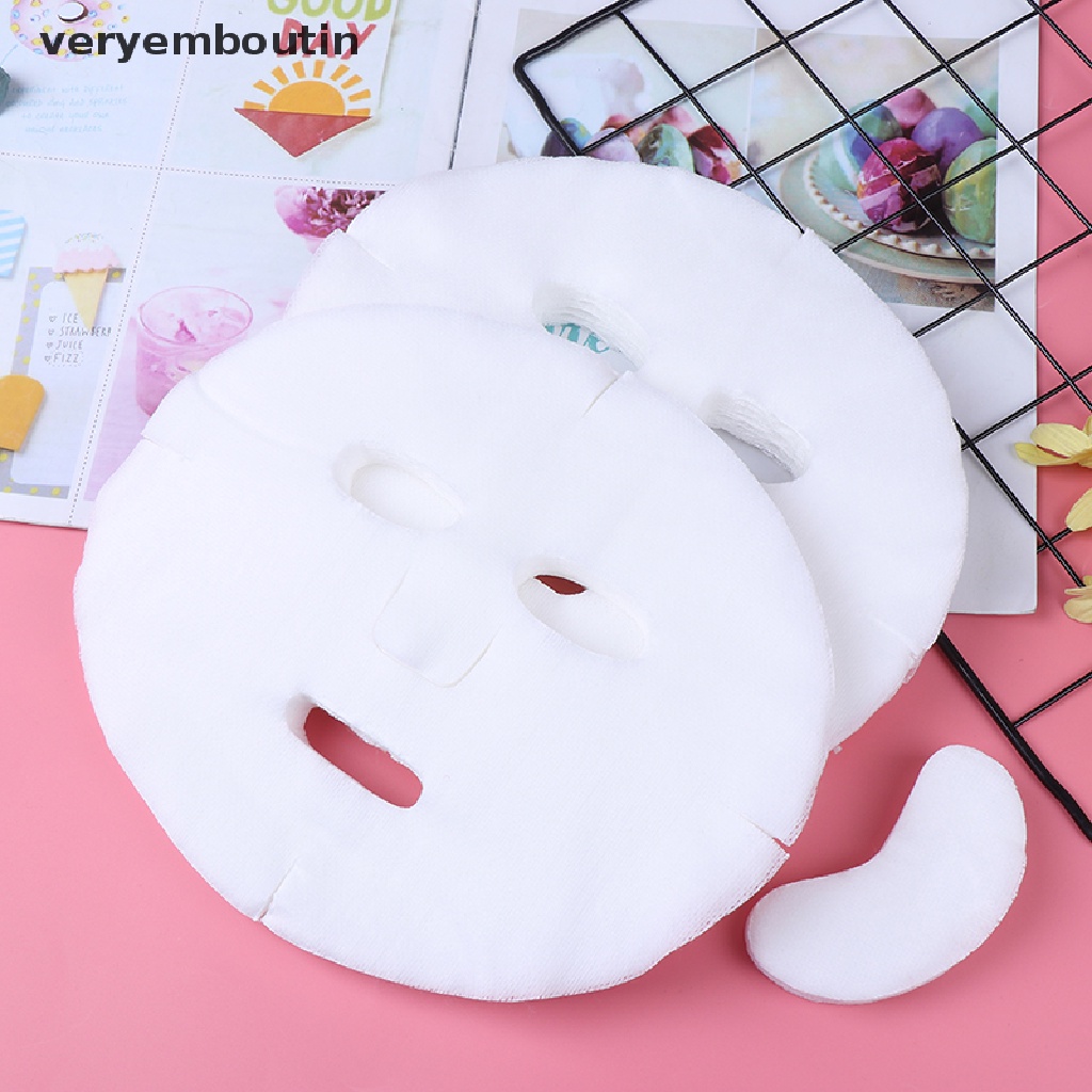 Bộ 100 Mặt Nạ Giấy Cotton Không Dệt Dùng Một Lần Tiện Dụng