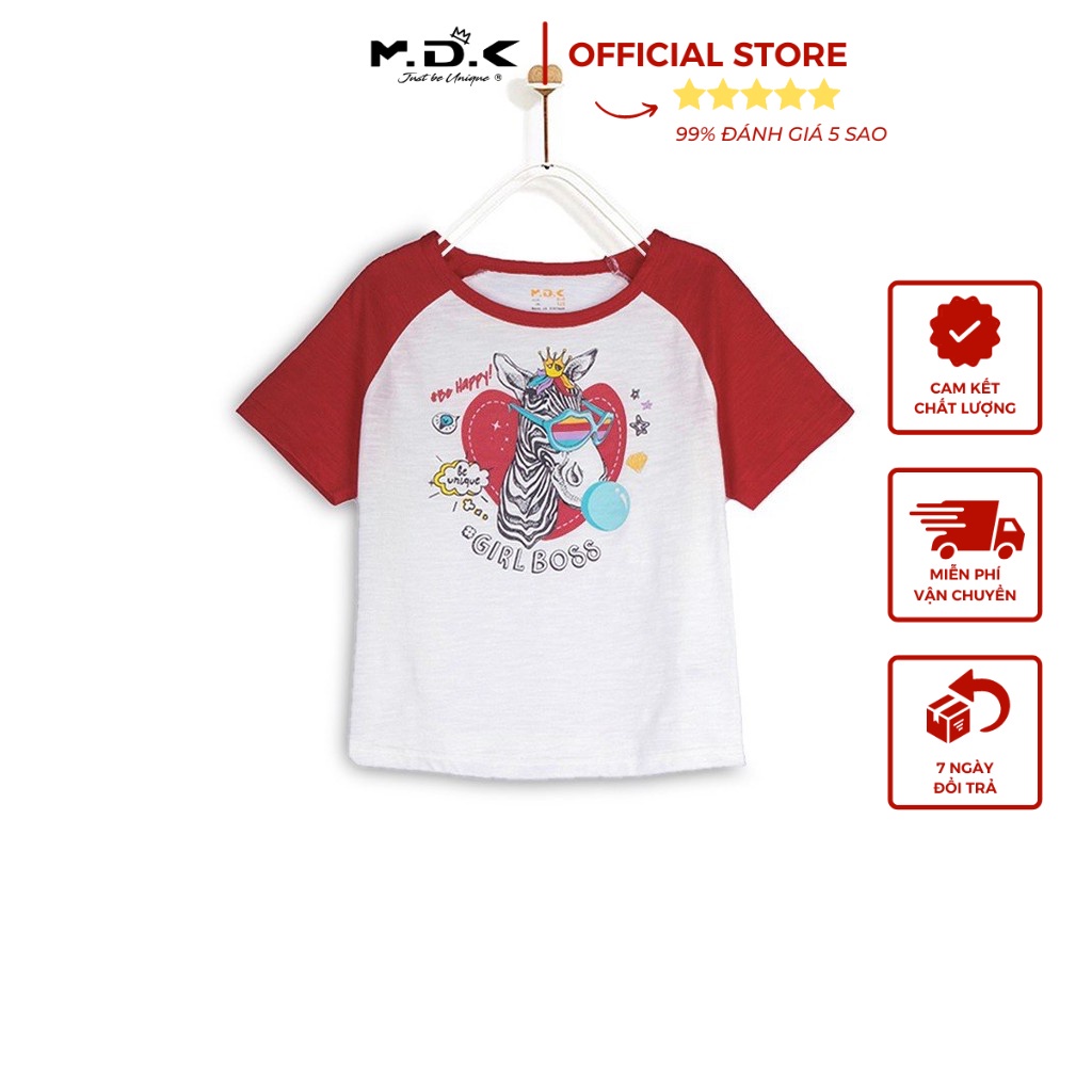 Áo Thun Bé Gái M.D.K Horse Raglan T-Shirt M.D.K - chất liệu cotton mềm mại, thoáng mát