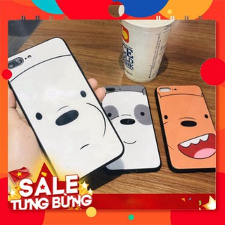 Ốp Lưng IPHONE Kính Cường Lực Gấu CuTe