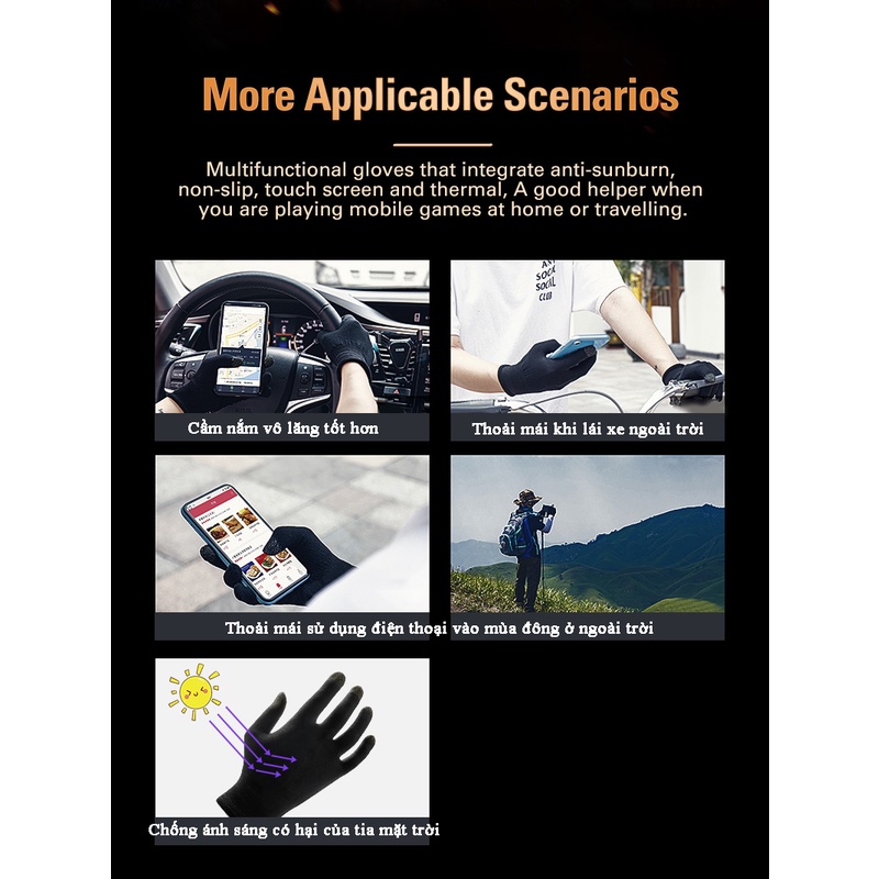 Găng tay bao ngón tay chơi game MEMO Fiber Carbon phiên bản mới, chống mồ hôi tay, giữ ấm mùa đông PUGB, Fortnite