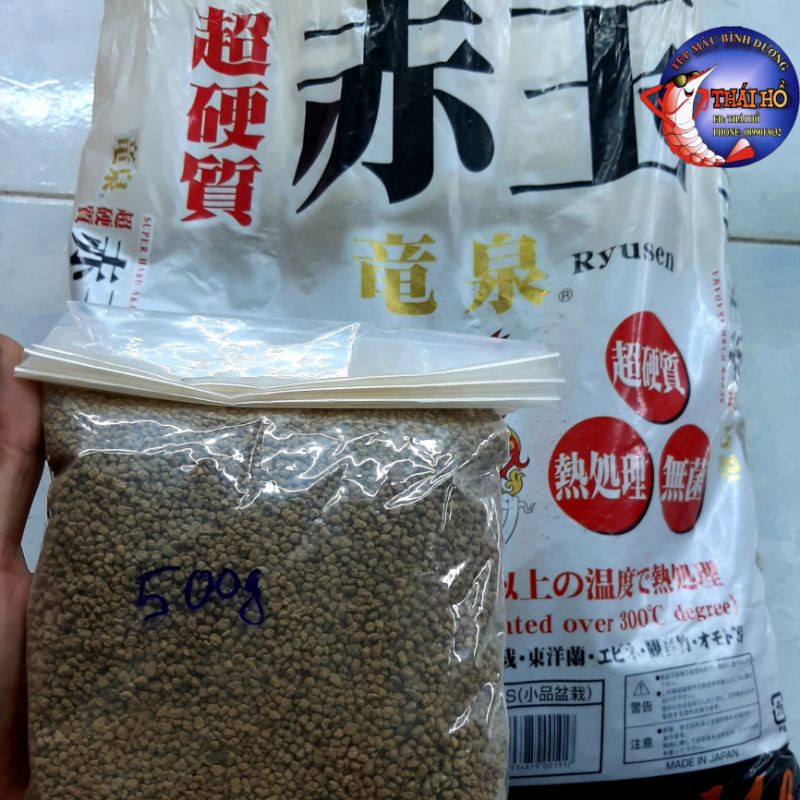 phân nền akadama nhật  / phân nền chuyên tép hồ thủy sinh - tròng cay cảnh ( chiết lẻ 500g)