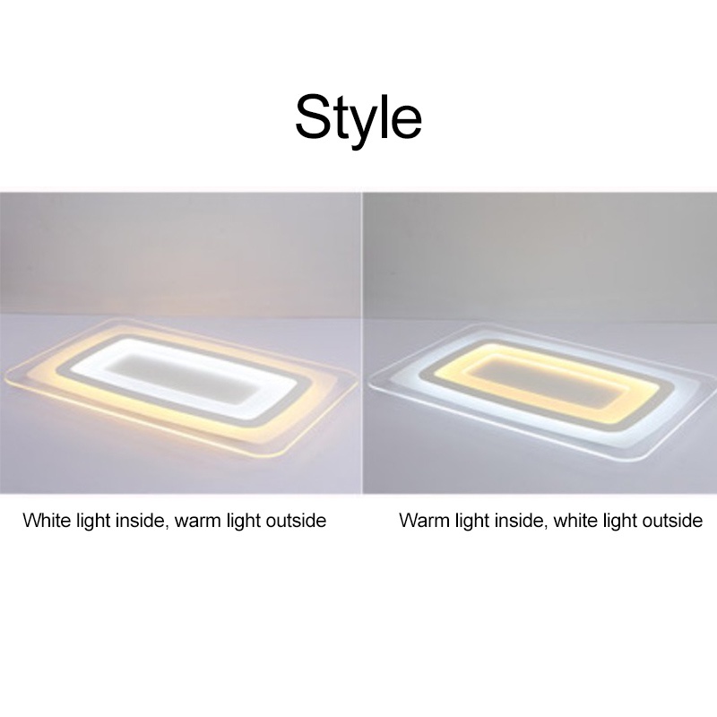 Đèn led gắn trần nhà NAFENAI hình chữ nhật trang trí phòng khách/phòng ngủ