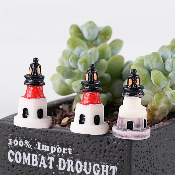 Mô hình hải đăng nhỏ dùng trang trí tiểu cảnh, terrarium, DIY