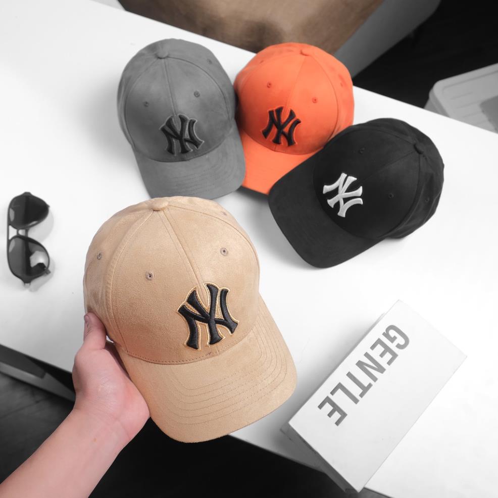 Nón Lưỡi Trai MLB NEWYORK Chất Da Lộn Nón kết thời trang Unisex nam nữ sành điệu