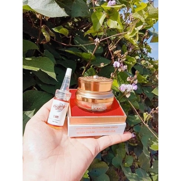 Combo trắng da ngừa nám🍀kem nám saffron+noãn thực vật dưỡng da sâu từ bên trong🍀