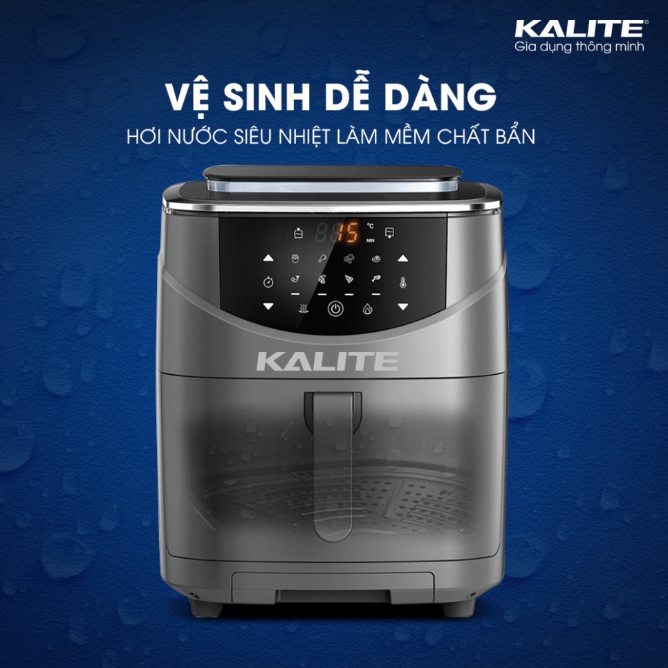 Nồi chiên hơi nước Kalite Steam 7, chiên hấp 2 in 1, dung tích 7L, 1700W, hàng chính hãng