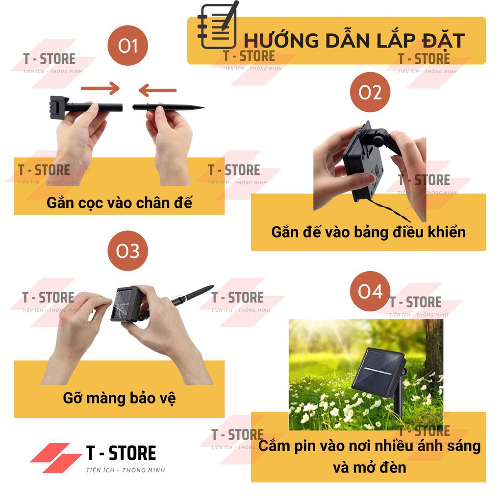 💡💡💡 Dây Đèn Led Chống Nước Đom Đóm Năng Lượng Mặt Trời Trang Trí Ban Công, Sân Vườn,Quán Cafe, Tiểu Cảnh...