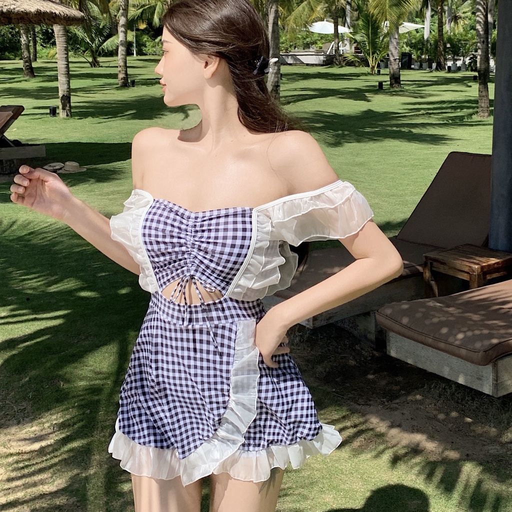 Bộ Đồ Bơi Một Mảnh Che Bụng Thời Trang Mùa Xuân Phong Cách Mới