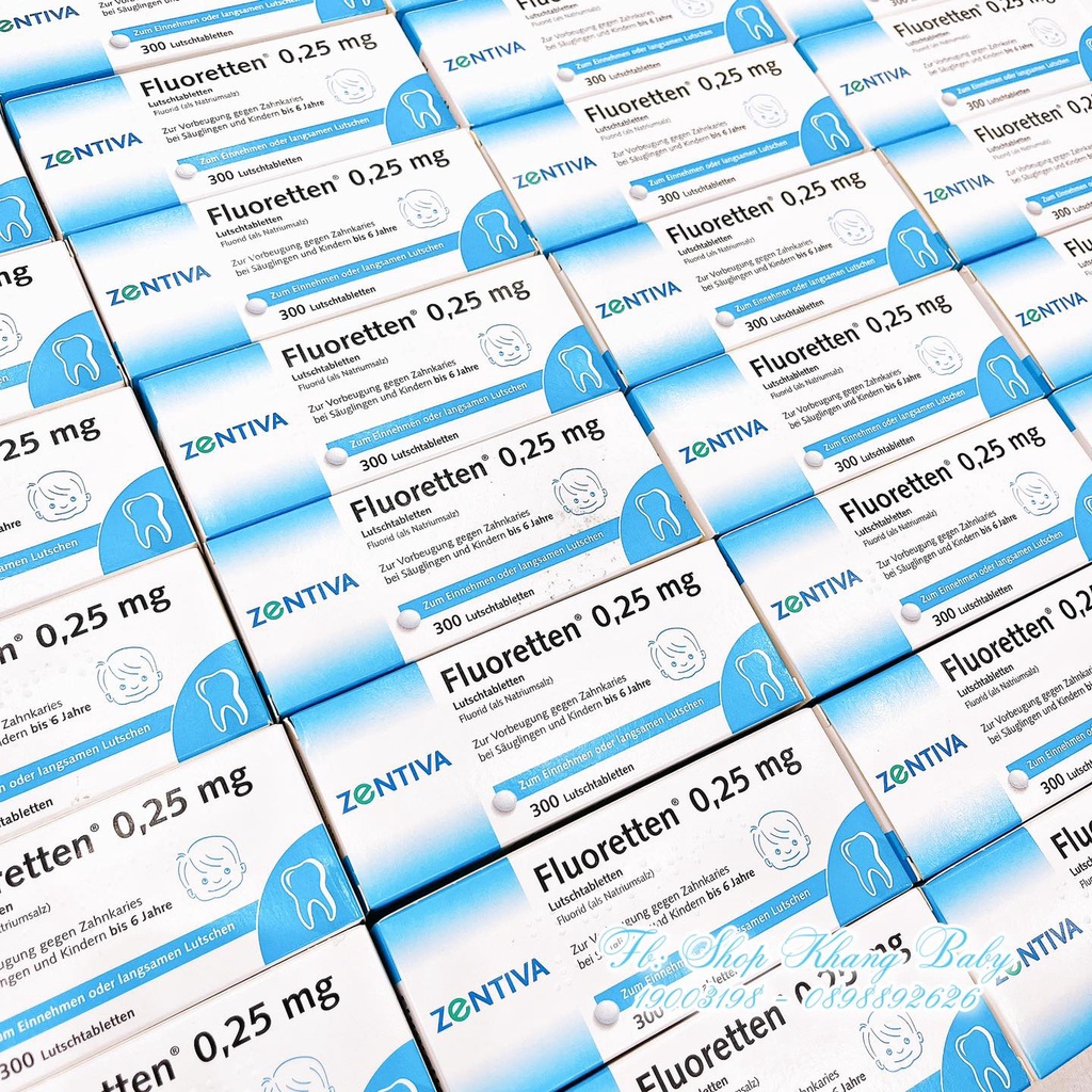 Viêm ngậm chống sâu răng fluoretten 0,25mg 300 viên - Shop Khang Baby