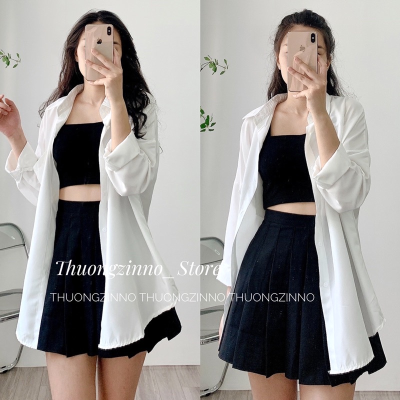 Áo sơ mi trắng basic phối được nhiều style phong cách Hàn Quốc