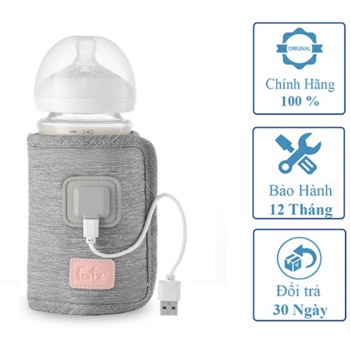 Dụng cụ giữ nhiệt bình sữa cao cấp, máy hâm bình sữa xách tay Túi ủ sữa thông minh cho bé, tiện lợi, di động