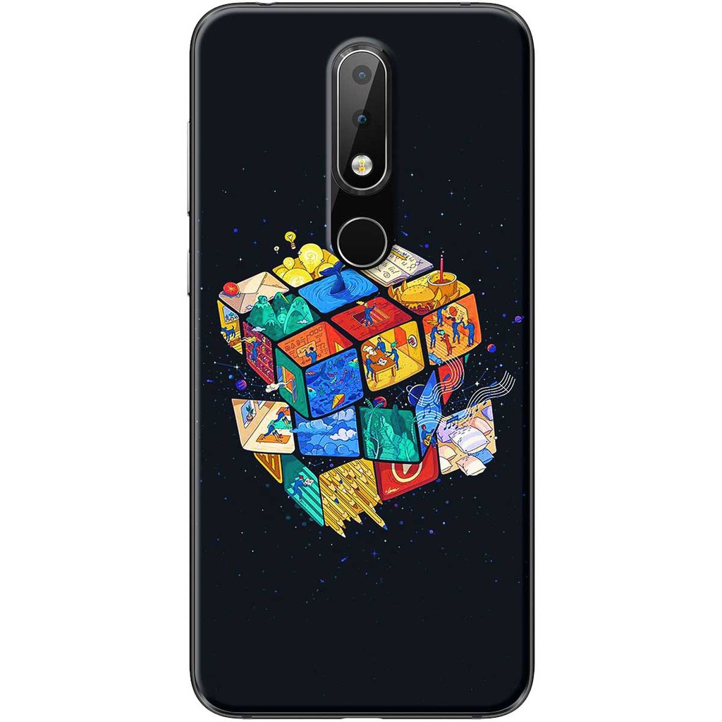 Ốp lưng Nokia 5.1 Plus, 6.1 Plus in hình Rubik