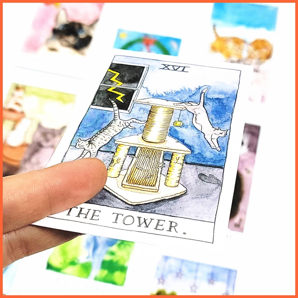 Bộ Bài Tarot 78 Lá Hình Mèo Bằng Tiếng Anh