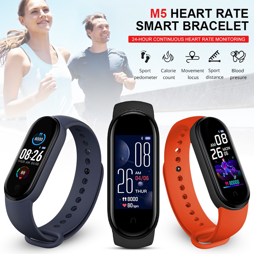 [FREE SHIP] Đồng Hồ Thể Thao M5 Smart Band, Vòng Đeo Tay Thông Minh, Chống Nước IP67, Kết Nối Bluetooth, Đa Chức Năng