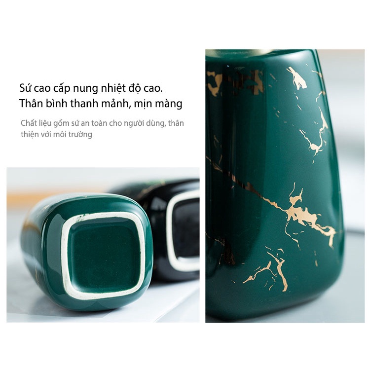 Chai Đựng Dầu Gội Sữa Tắm, Nước Rửa Tay, Mỹ Phẩm bằng Sứ Cao Cấp