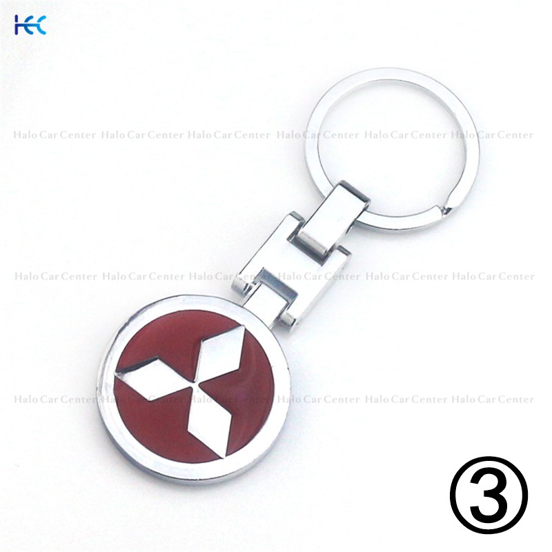Móc khóa kim loại in logo Mitsubishi cho xe hơi