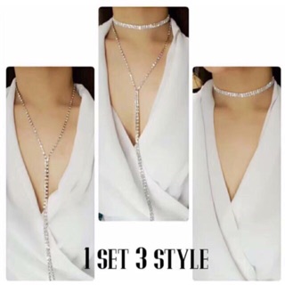 Sét vòng choker đá 3 trong 1 siêu tiện lợi