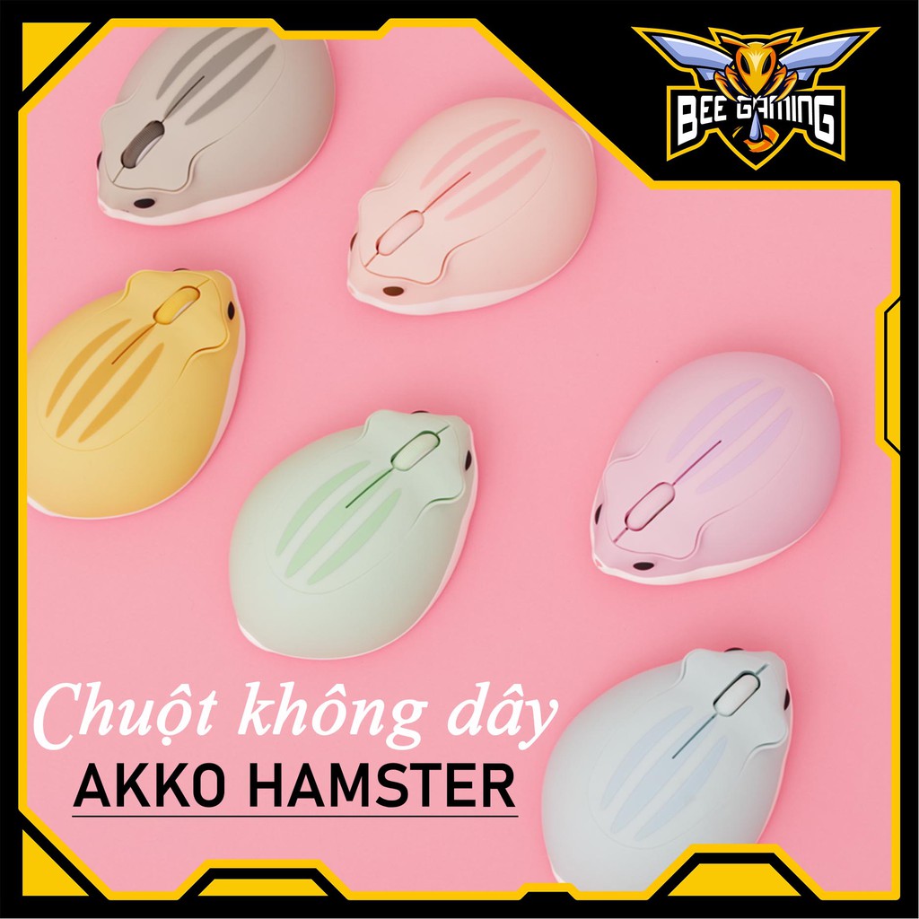 [Mã SKAMSALE03 giảm 10% đơn 200k] Chuột không dây AKKO Hamster - Sản phẩm chính hãng bảo hành 12 tháng