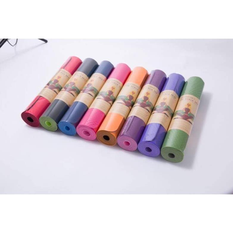 Thảm tập Eco friendly yoga 2 lớp 6mm cao cấp (hàng sẵn SLL có túi) ( tuyển khách sỉ)