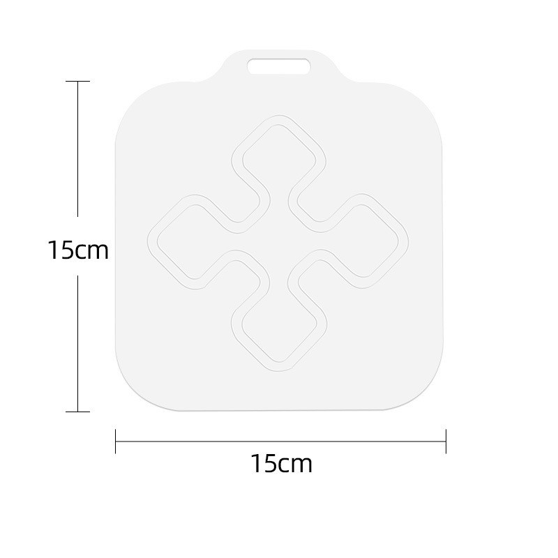 Tấm chặn lỗ thoát nước sàn nhà chống mùi bằng silicon màu trắng mờ 15*15cm